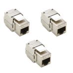 Keystone RJ45 | Cat7 S/FTP | 3 stuks (Metaal, Verguld), Computers en Software, Pc- en Netwerkkabels, Verzenden, Nieuw