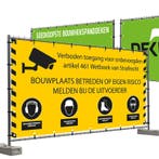 Bouwhekdoeken bouwplaatsregels ontwerp 2 335x174 cm, Nieuw