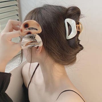 Chique Acetate Haarklem met Metaal - Medium, Stijlvol voor D