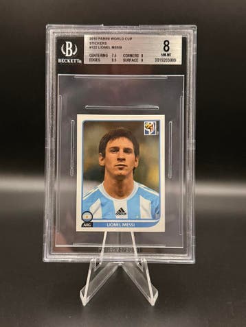 Beckett Bgs 8 Panini Africa World Cup 2010 Lionel Messi #122, Verzenden, Zo goed als nieuw, Losse kaart