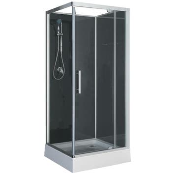 Complete Douchecabine Wiesbaden Domino 90x90x210 cm 5mm, Ophalen of Verzenden, Nieuw, Chroom, Douche