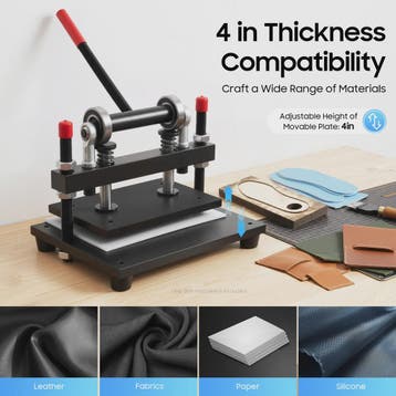 Handmatige Leer Snijmachine - 2 Ton Kracht voor DIY Leerbewe, Verzenden, Nieuw