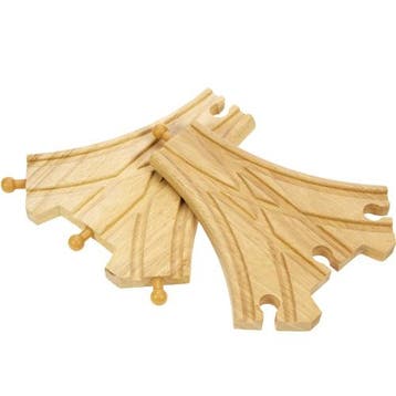 BigJigs houten treinrails 3-weg spl van €8,99 voor €5,39, Ophalen of Verzenden, Nieuw
