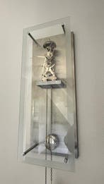 Regulateur wandklok - Hermle - Modern Glas, Hout, Chroom,, Antiek en Kunst, Antiek | Klokken