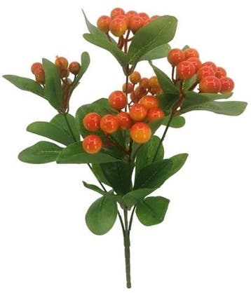 Bessentak Oranje Kunstbloem 32 cm per stuk, Huis en Inrichting, Woonaccessoires | Kunstplanten en Kunstbloemen, Ophalen of Verzenden