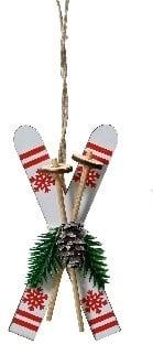 Hanger Houten Skies Wit met Rood 8 cm per stuk, Hobby en Vrije tijd, Ophalen of Verzenden, Nieuw