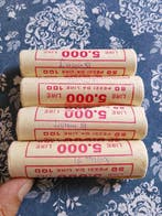 Italië, Republiek Lotto 4 Rotolini 100 Lire Accademia, Postzegels en Munten