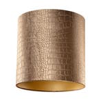 Velours lampenkap krokodil dessin met gouden binnenkant, Verzenden, Nieuw, Bruin, Classic-antique