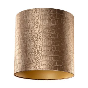 Velours lampenkap krokodil dessin met gouden binnenkant, Verzenden, Nieuw, Bruin