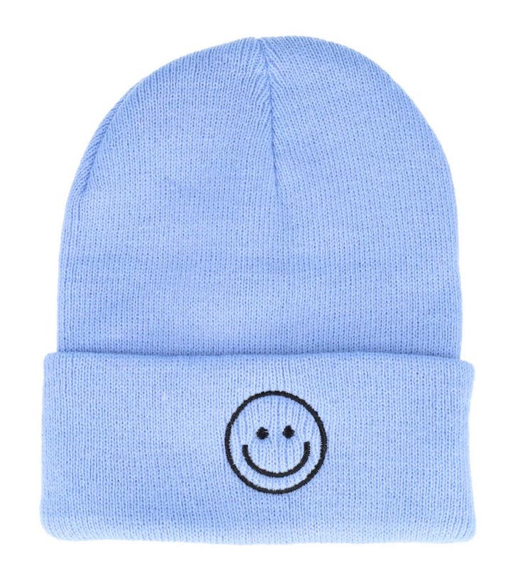 Beanie Muts - Smiley - Unisex - Blauw, Kleding | Dames, Hoeden en Petten