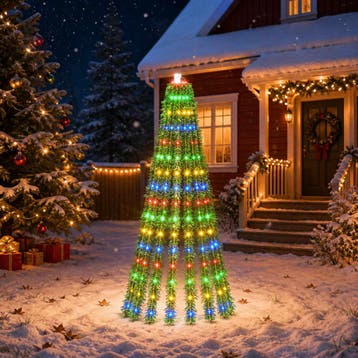 vidaXL LED Kerstboom EKENAS 150 cm 240 LEDs Meerkleurig, Verzenden, Nieuw