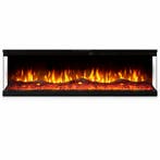 Driezijdige sfeerhaard met verwarming Ibiza - 128cm, Ophalen of Verzenden, Nieuw, Vrijstaande haard, Elektrische haard