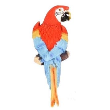 Dierenbeeld rode Ara papegaai vogel 30 cm - Tuinbeelden de.., Tuin en Terras, Verzenden, Nieuw