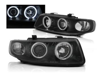 CCFL Angel Eyes koplampen Black geschikt voor Seat Leon, Auto-onderdelen, Verlichting, Verzenden, Nieuw, Seat