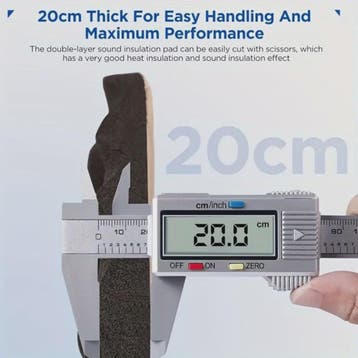 Zelfklevend Geluidsisolerend Schuimrubber 20mm - 100x50cm, Verzenden, Nieuw