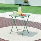 Tuintafel Vegårshei opvouwbaar 45x40x40 cm groen [en.casa], Tuin en Terras, Tuintafels, Verzenden, Nieuw