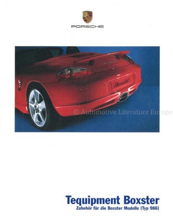 2005 PORSCHE BOXSTER TEQUIPMENT BROCHURE DUITS, Boeken, Nieuw, Porsche, Author