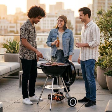 Kogelbarbecue met 2 wielen, Ø 41,5 cm, afneembare aslade, Verzenden, Nieuw