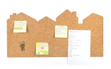 Kurk prikbord City skyline Zelfklevend 60 x 30cm - 6mm dik, Ophalen of Verzenden, Nieuw