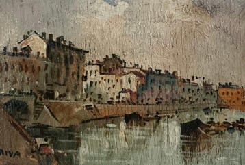 Italiaanse school (XX) - La Darsena - Milano