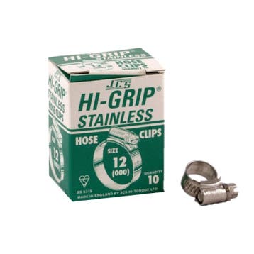 10 stuks Slangklemmen 9-12 mm RVS hi-grip NR.12, Ophalen of Verzenden, Nieuw