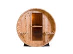 Barrelsauna 245 cm met veranda - Rustic Red Cedar, Tuin en Terras, Verzenden, Nieuw