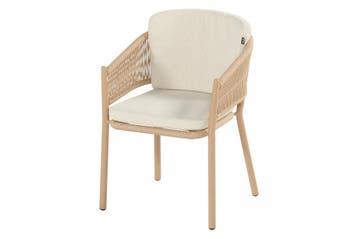 Hartman Altea rope dining tuinstoel - Cappuccino, Tuin en Terras, Tuinstoelen, Verzenden, Nieuw, Overige materialen
