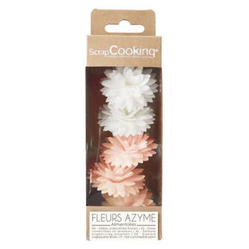ScrapCooking Ouwel Decoratie Bloemen Dahlia Wit/Pastel 5st., Verzenden, Nieuw