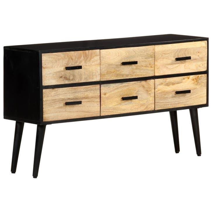 vidaXL Dressoir 110x33x64 cm massief mangohout, Huis en Inrichting, Kasten | Dressoirs, 25 tot 50 cm, Nieuw, 100 tot 150 cm, Overige houtsoorten