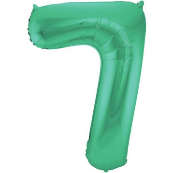 Folie Ballon cijfer 7 Metallic Groen 86 cm, Verzenden, Nieuw, Feestartikel, Verjaardag