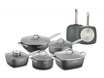 Veiling - Swiss Pro 12-delige Pannenset Grijs - Aluminium, Nieuw