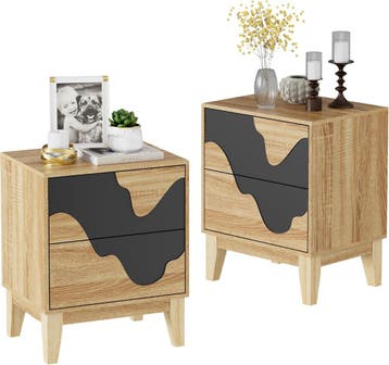 Nachtkastje set van 2 - Bijzettafel - Opbergkastje - 56x45x3, Huis en Inrichting, Verzenden, Zo goed als nieuw