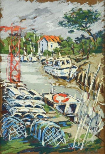 Jean-Paul Fouache (né en 1943) - Port de Cassy, Bassin