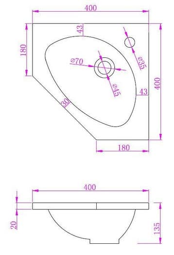 Hoek Fonteinkast En Spiegelkast Lena 500X850X250 Wit, Ophalen of Verzenden, Nieuw