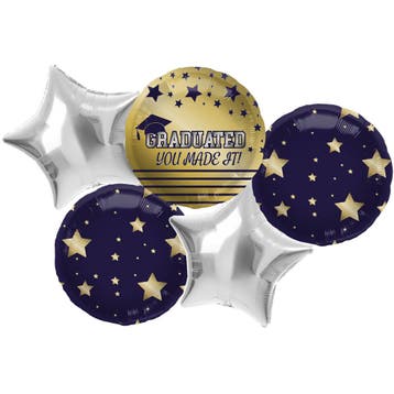 Folieballonnen Set Geslaagd Academic Elegance (5st), Ophalen of Verzenden, Nieuw