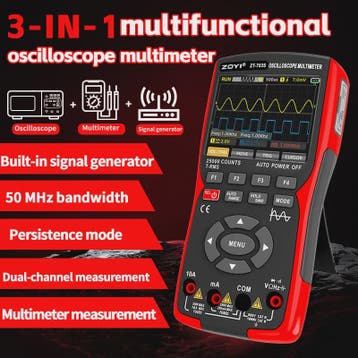 ZOYI ZT-703S: 3-in-1 Oscilloscope, Multimeter & Signaalgener, Verzenden, Nieuw