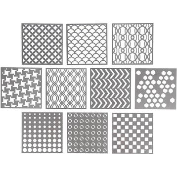 Sjabloon, afm 15x15 cm, dikte 0,31 mm, 10 vel/ 1 doos, Nieuw