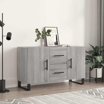 vidaXL Dressoir 100x36x60 cm bewerkt hout grijs sonoma, Verzenden, Nieuw, Overige houtsoorten, Minder dan 50 cm