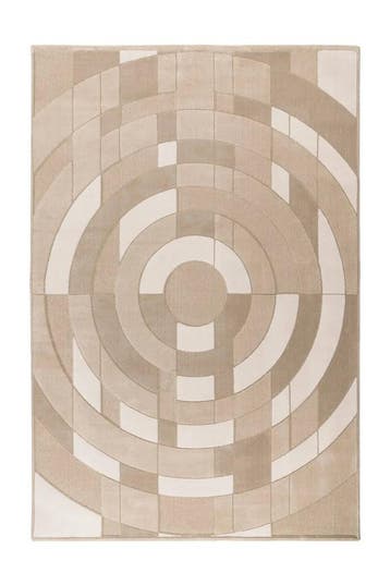 Modern Vloerkleed | Bergamo | Grafisch | Beige | 80x150 cm, Huis en Inrichting, Verzenden, Nieuw