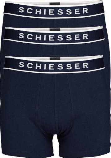 Schiesser - Maat M - 95/5 Organic Heren Shorts - Donker, Verzenden