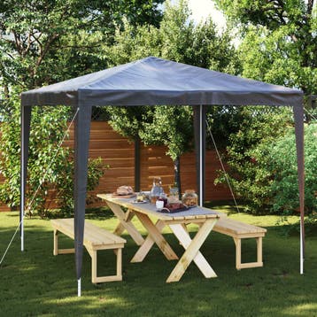 vidaXL Partytent professioneel 90 g/m² 2,5x2,5 m antraciet, Verzenden, Nieuw, Partytent
