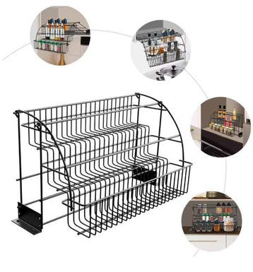 Uittrekbaar Kruidenrek – 3-Lagen Kast Organizer Keuken, Huis en Inrichting, Kasten | Boekenkasten, Verzenden, Nieuw