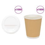 vidaXL Papieren koffiekopjes met deksel 1000 st 8oz 200 ml, Huis en Inrichting, Keuken | Servies, Verzenden, Nieuw