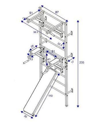 Krachtstation Ladder | Zwart | Premium | Scherpe Prijs, Rug, Krachtstation, Nieuw, Ophalen of Verzenden
