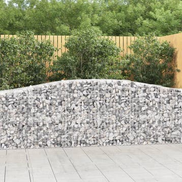vidaXL Schanskorven 3 st gewelfd 400x50x80/100 cm, Tuin en Terras, Verzenden, Minder dan 60 cm, Nieuw, Metaal
