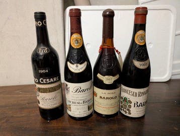 1964 Pio Cesare, 1974 M. di Barolo, 1967 La Rosa,, Nieuw