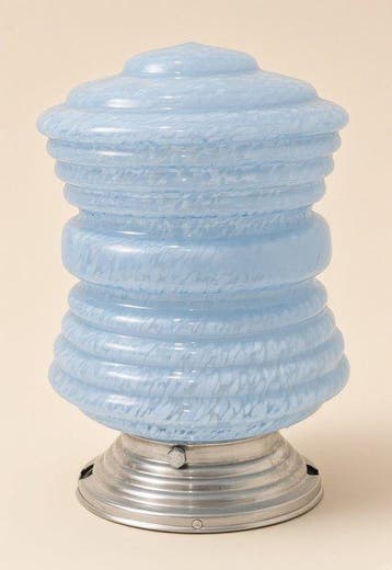 Tafellamp - Glas, Metaal - Art Deco-tafellamp