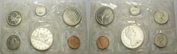 Munten set (1+5+10+25+50 Cent + 1 Dollar) 1965 Kanada Eli..., Verzenden