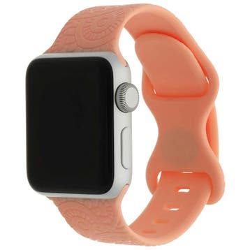 Apple Watch bandje Ibiza - siliconen - oranje - oranje / 44, Verzenden, Nieuw