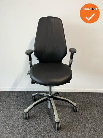 RH Logic 400 - Nieuw zwart kunstleer - Inclusief lendepomp -, Werkplek, Ophalen of Verzenden, Gebruikt, Stoel